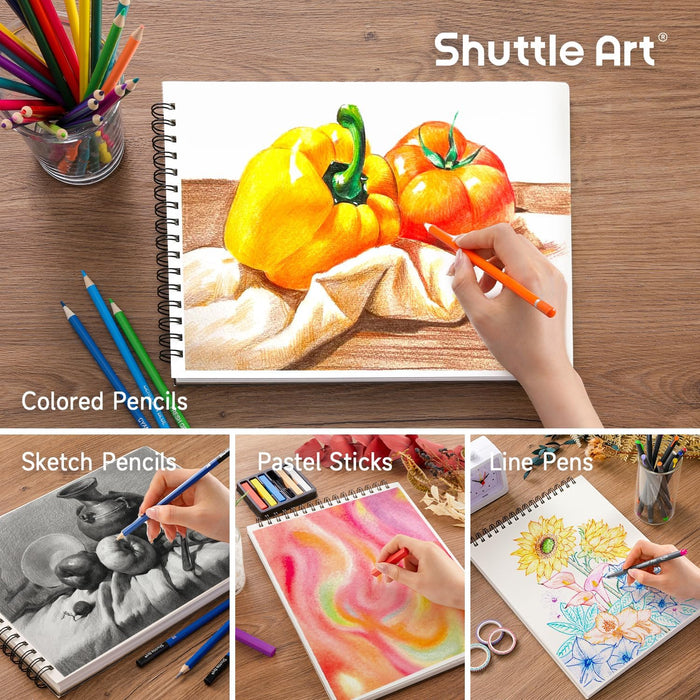 Artists Sketch Books, 160 Sheets - Set of 2