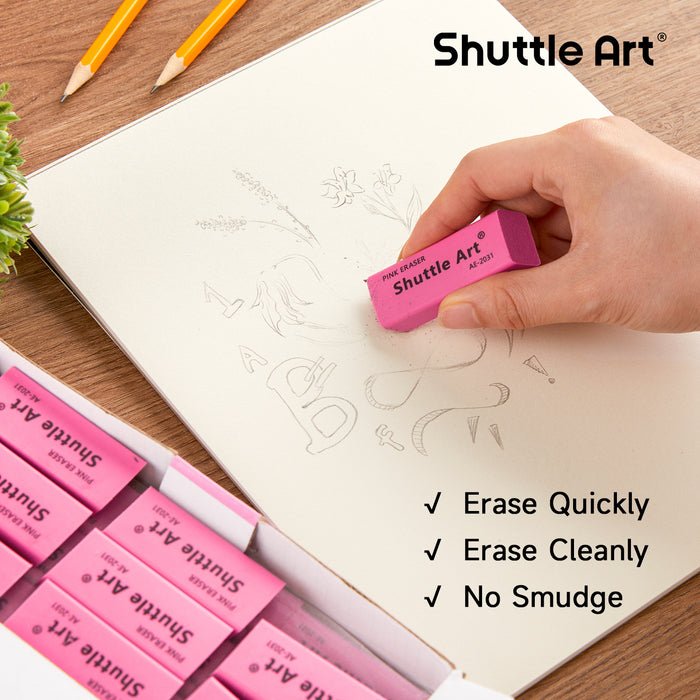 Pink Erasers - Set of 36