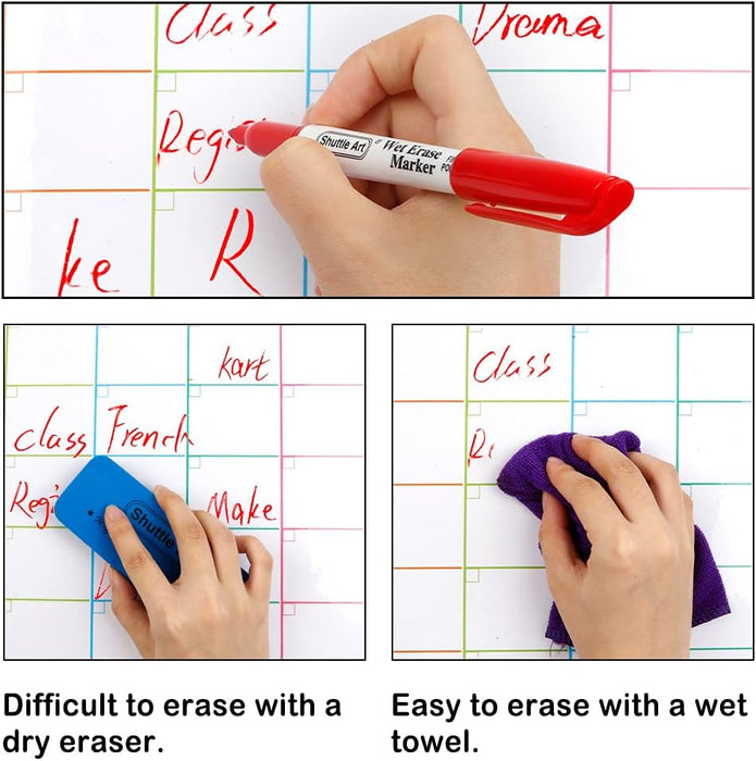 Red Wet Erase Markers, 1mm Fine Tip - Set of 15