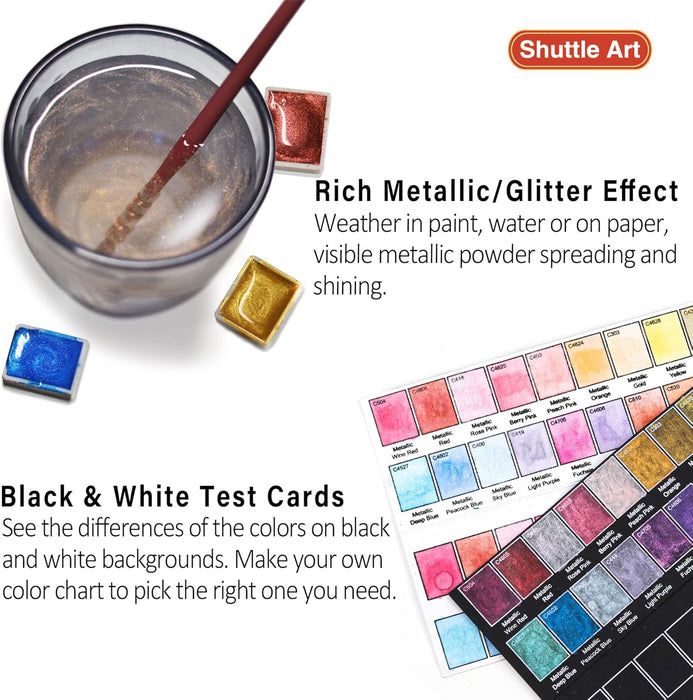 Metallic Watercolor Paints - Set of 24