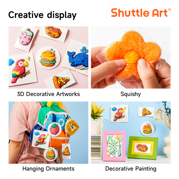 Magic Foam Texture Painting Refill Paper Kit - 68 Pcs