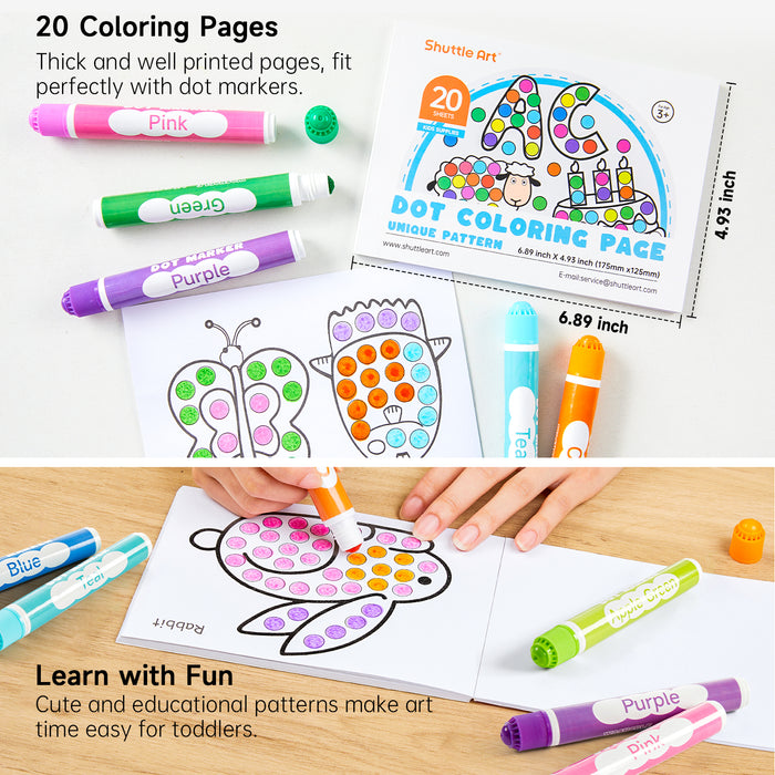 Dot Markers with Free Activity Book -Set of  26