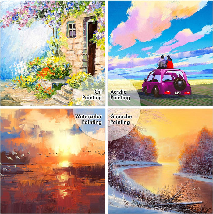 Painting Canvas Panels - Set of 36 ( 5x7, 8x10in, 18 of Each)