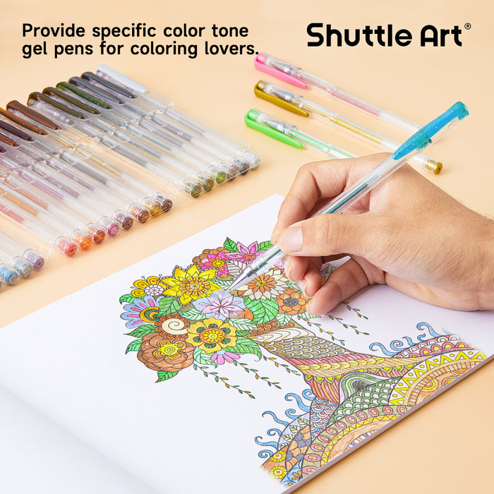 Earth Tone Gel Pens- Set of 30 with 30 Refills