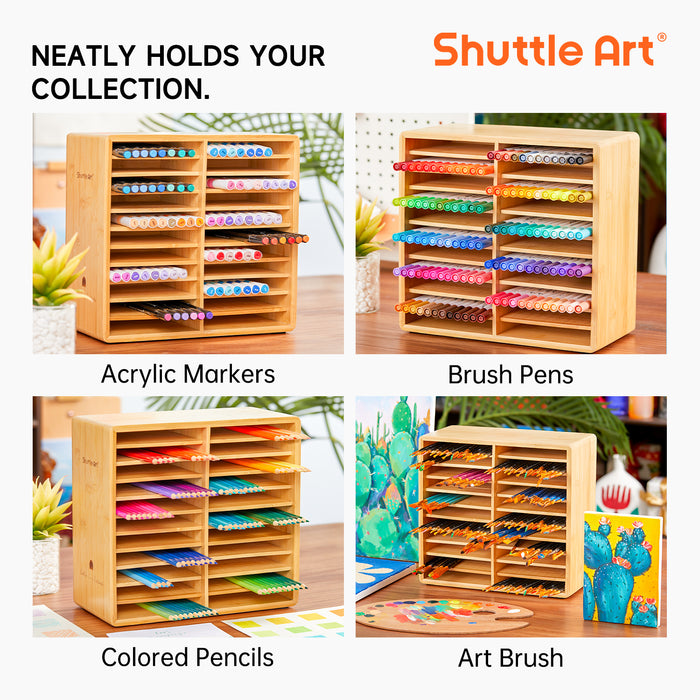 Marker Organizer, Hold 176 Art Markers - Set of 22 Compartments