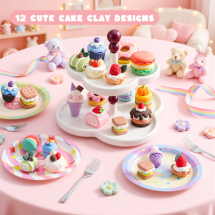 Air Dry Clay for Kids - Cake Time, 52 PCS Modeling Clay Kit