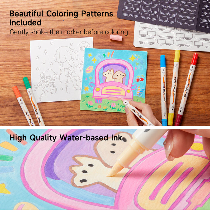 60-Pack Dual-Tone Acrylic Paint Markers Set of 120 Colors Acrylic Paint Pens