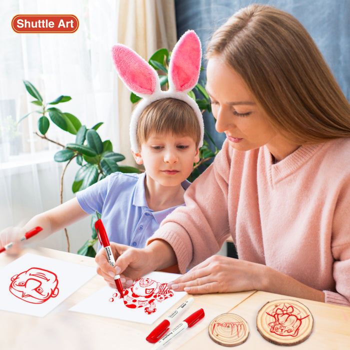 Red Permanent Markers - Set of 30