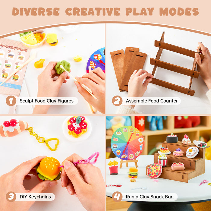 Air Dry Clay for Kids - Food Store, 21 PCS Modeling Clay Kit