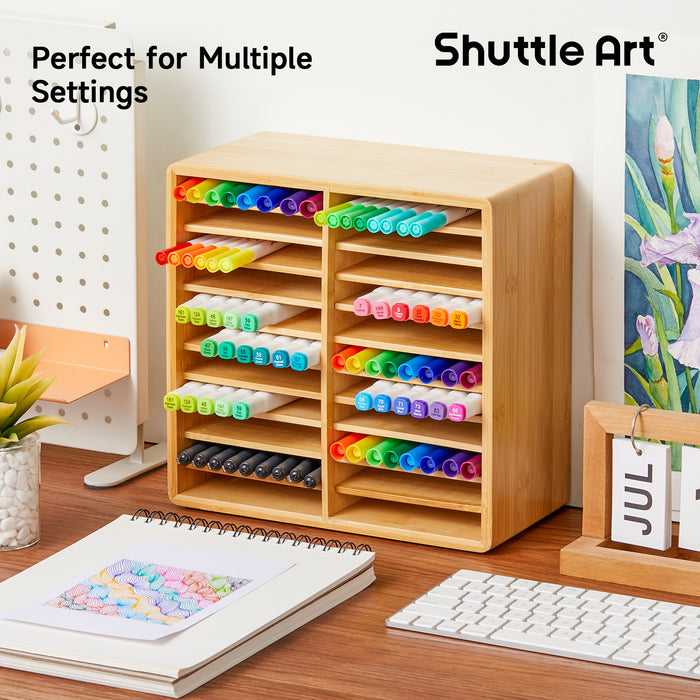 Marker Organizer, Hold 176 Art Markers - Set of 22 Compartments