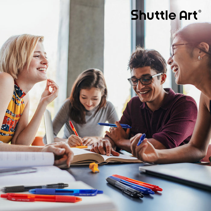 Retractable Gel Pens, 20 Pack 0.7mm Medium Point Rollerball 10 Black 5 Red 5 Blue