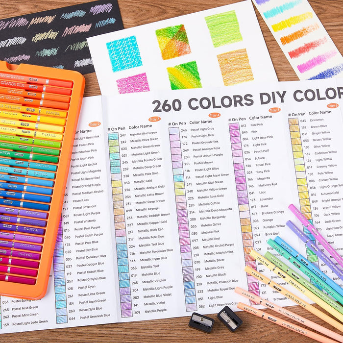 Professional Colored Pencils - Set of 260