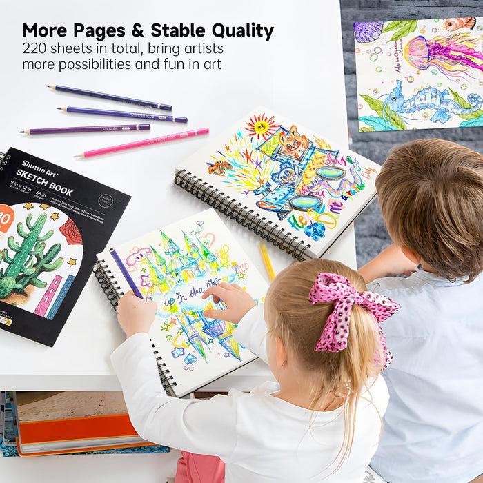 Sketch Pad, 9x12” - Pack of 2(110 Sheets Each)