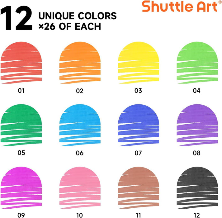 Washable Super Tips Markers, 12 Assorted Color - Set of 240