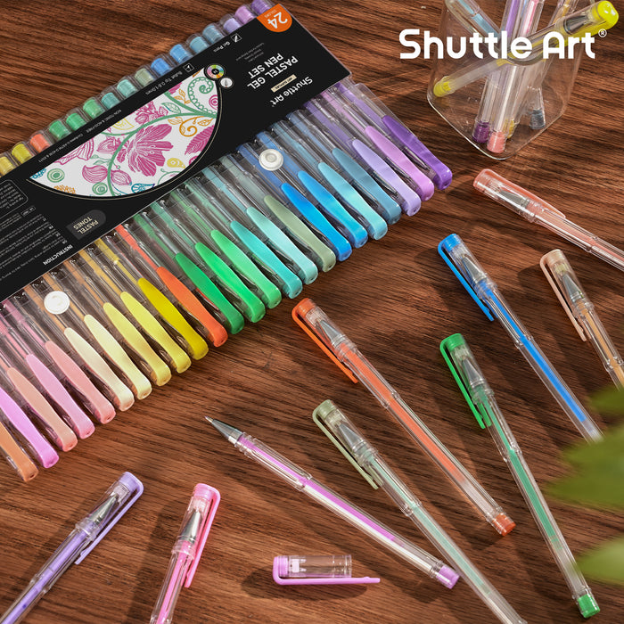 Pastel Gel Pens - Set of 24 Milky Colors Gel Pen
