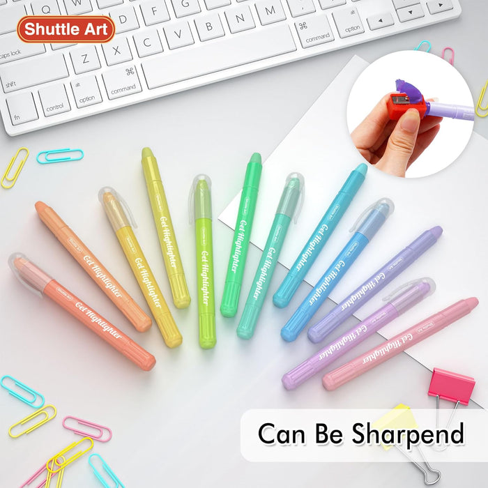 Set 17 Evidenziatori Pastello E Penne Gel - 12 Colorati + 5 Nere 0.5mm, Senza Sbavature - Foto 8