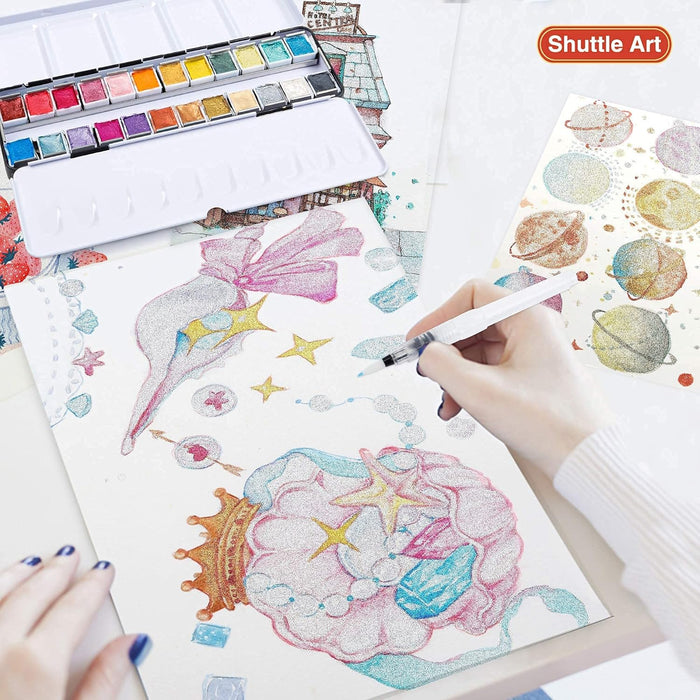 Metallic Watercolor Paints - Set of 24