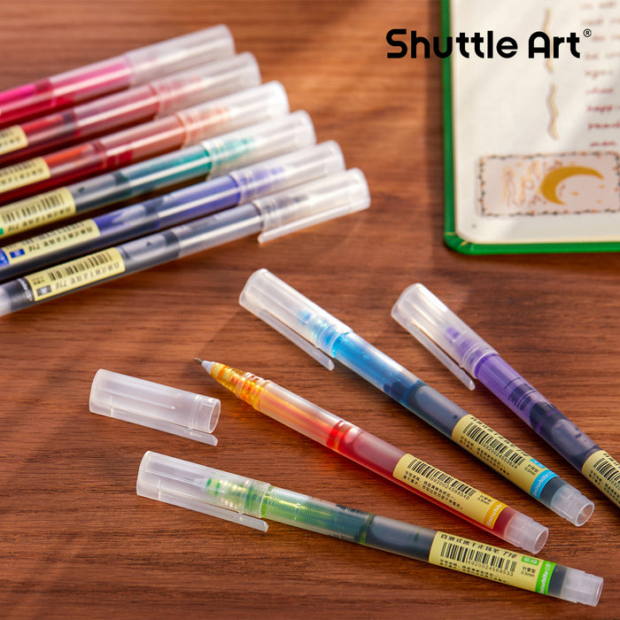 Liquid Ink Rollerball Pens - Set of 10