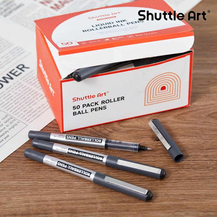 Black RollerBall Pens - Set of 50