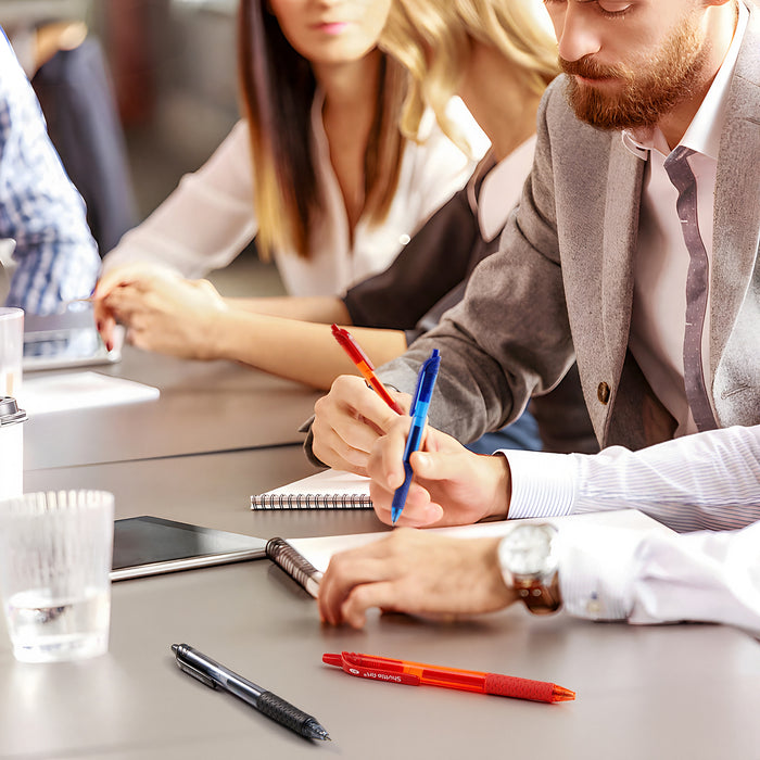 Retractable Gel Pens, 20 Pack 0.7mm Medium Point Rollerball 10 Black 5 Red 5 Blue