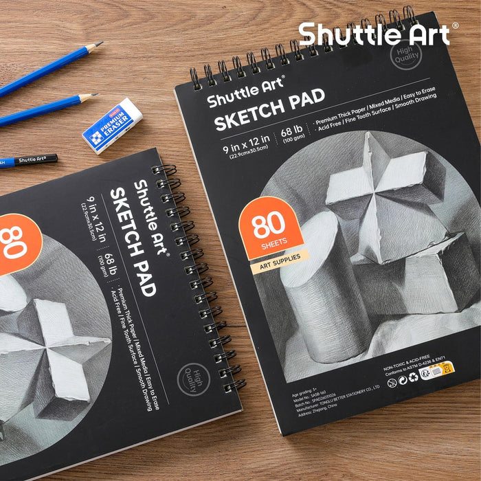 Artists Sketch Books, 160 Sheets - Set of 2