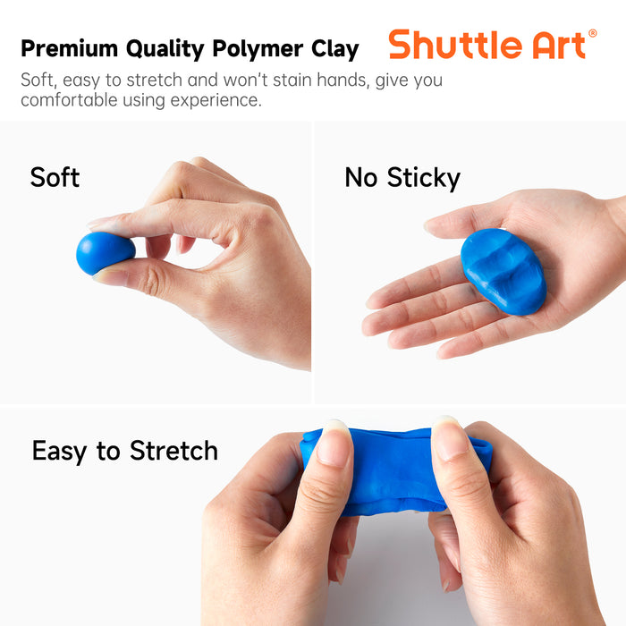 Polymer Clay, 0.7 oz Block - Set of 50