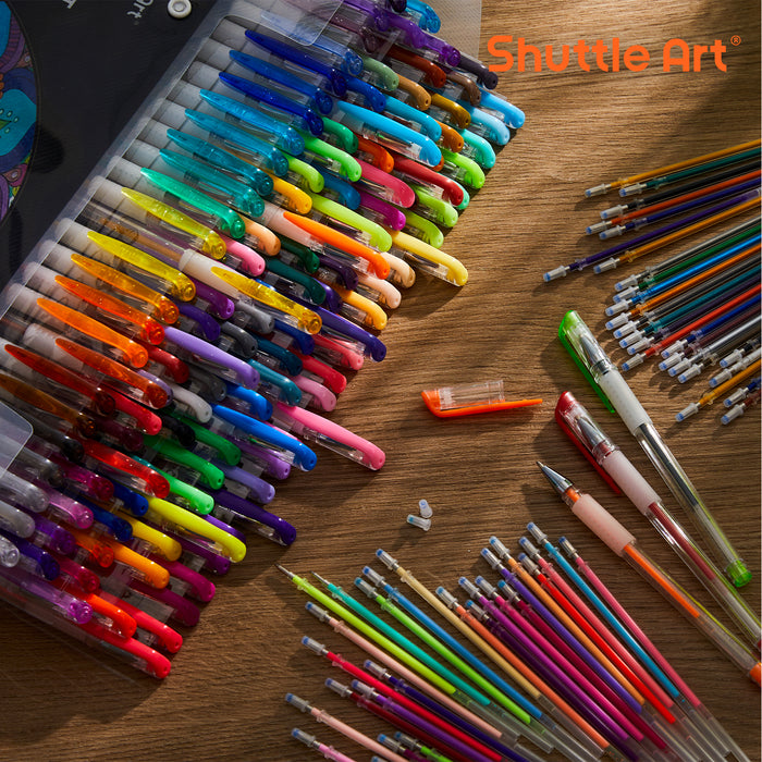 Colored Gel Pen, 130 Colored Gel Pens with 130 Refills - Set of 260