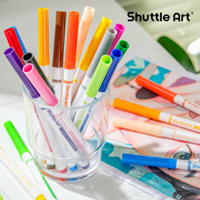 Washable Super Tips Markers, 12 Assorted Colors - Set of 312