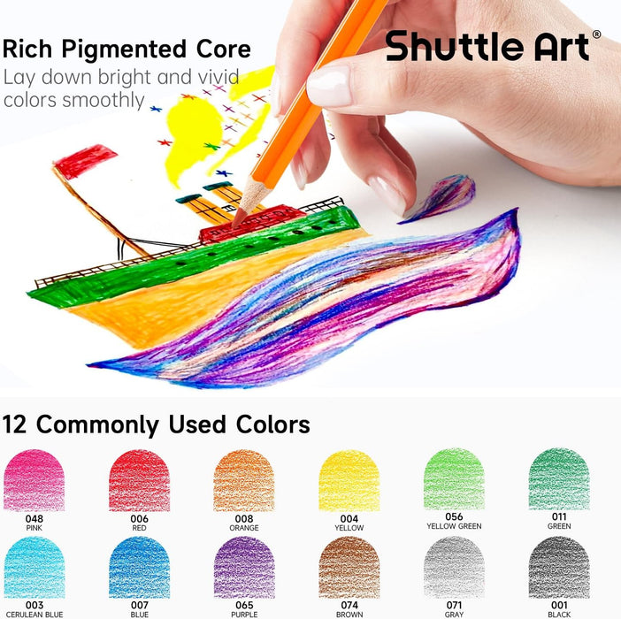 Colored Pencils Bulk,12 Colors - Set of 408