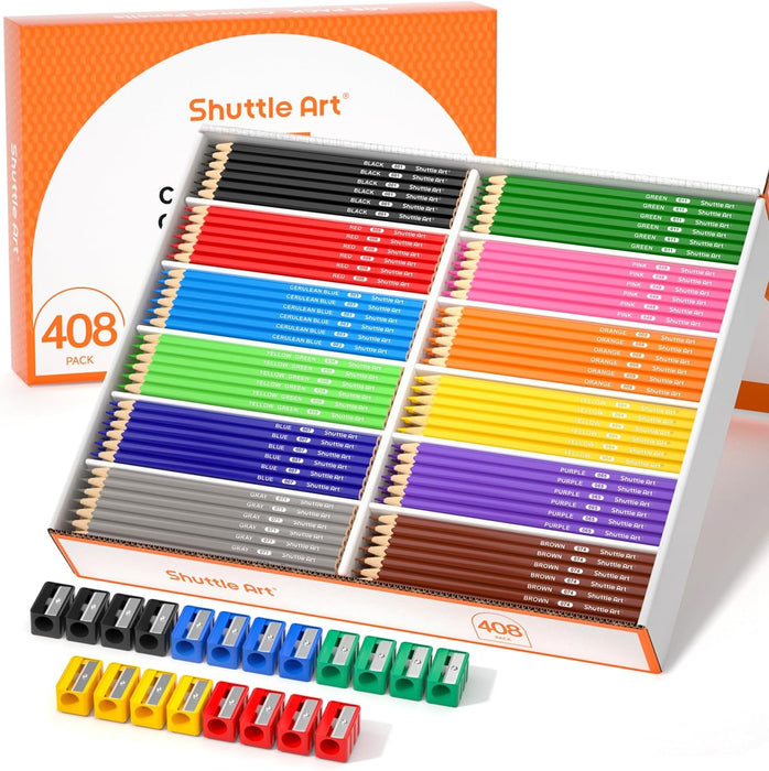 Colored Pencils Bulk,12 Colors - Set of 408