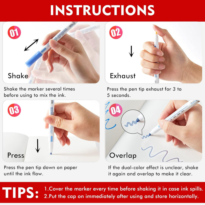 Double Line Outline Markers-14 Silver and 14 Gold