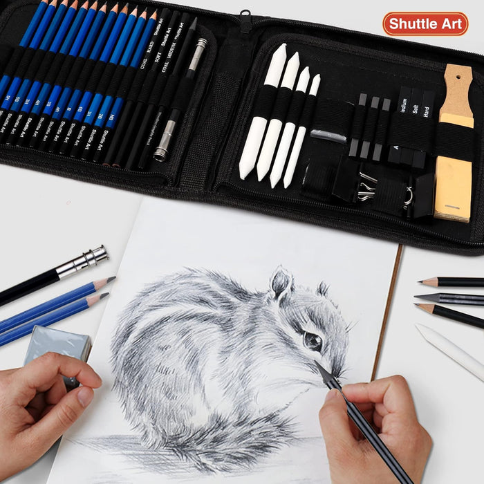 Professional Art Supply Set, Sketching and Drawing - 37 Pieces