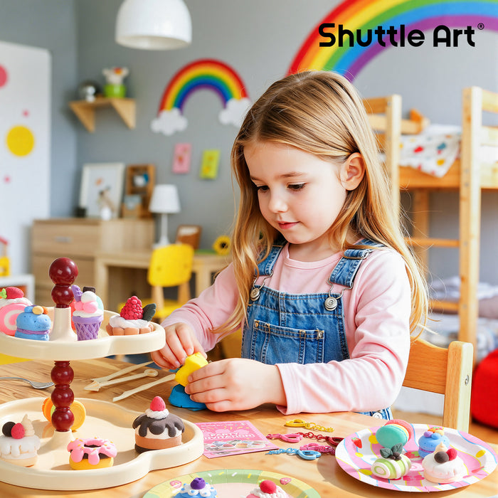 Air Dry Clay for Kids - Cake Time, 52 PCS Modeling Clay Kit