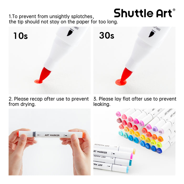 Dual Tip Brush & Fine Tip Art Marker - Set of 89 Colors
