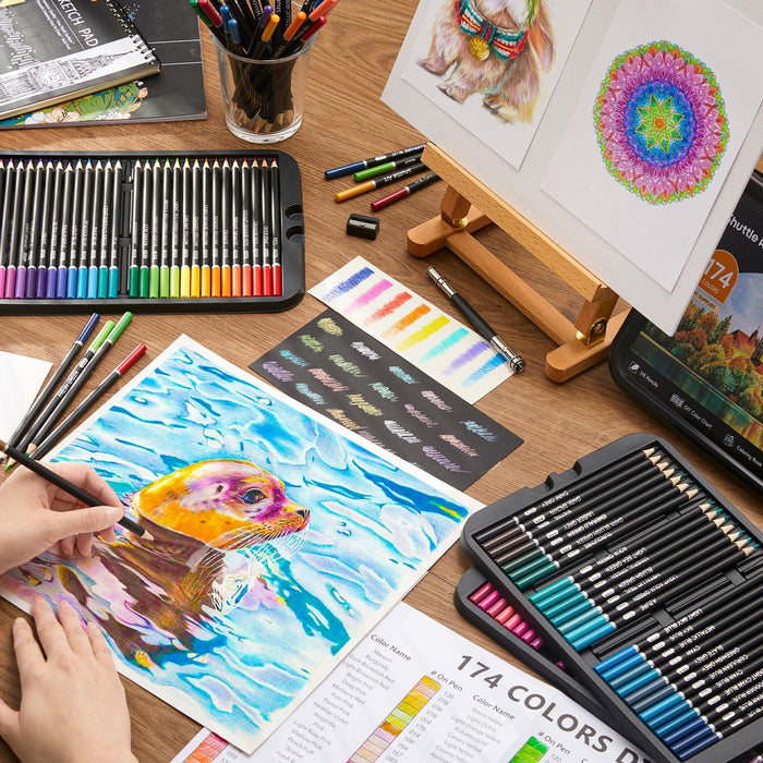 Professional Colored Pencils - Set of 174
