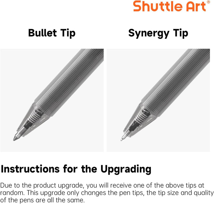 Retractable Black Gel Pens, Ink Glide Series - Set of 60, 0.5mm