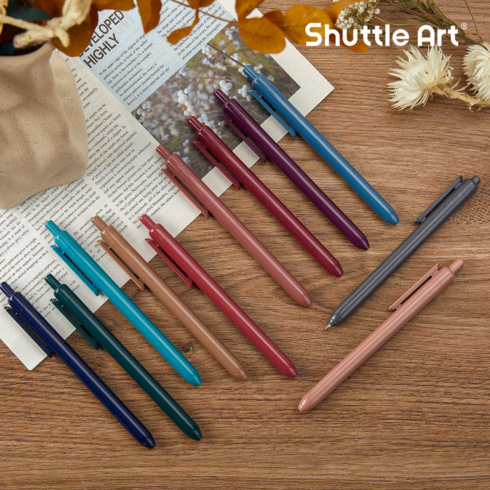 Retractable Gel Pens - Set of 11 Dark Vintage Colors
