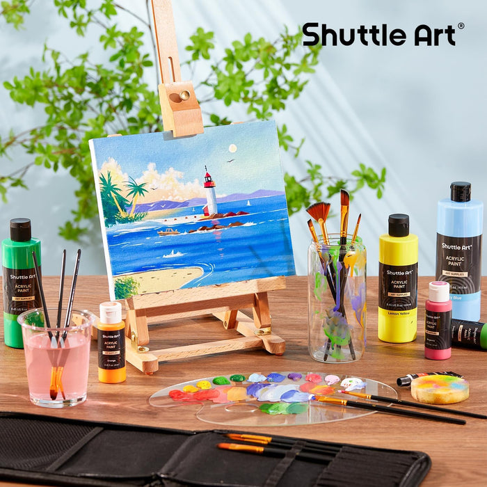 Paint Brush Set with Case - Set of 12