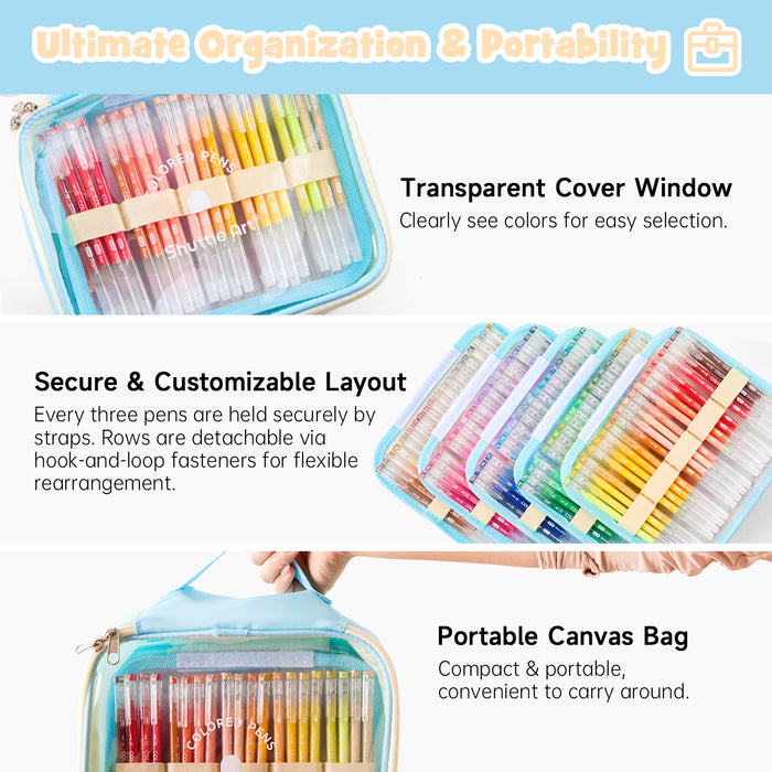 Colored Pens,  0.6mm Fine Point - Set of 180 Colors  Journal Pens