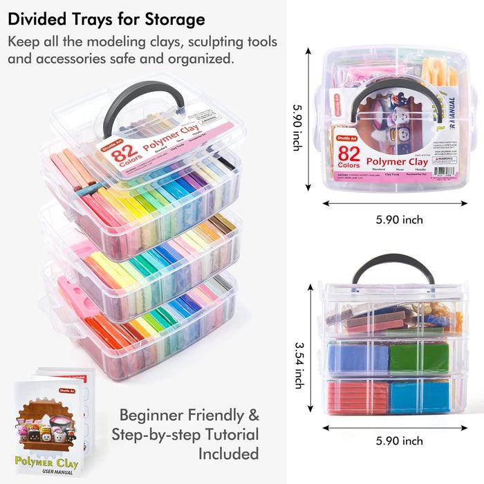 Polymer Clay, 0.7 oz Block - Set of 82