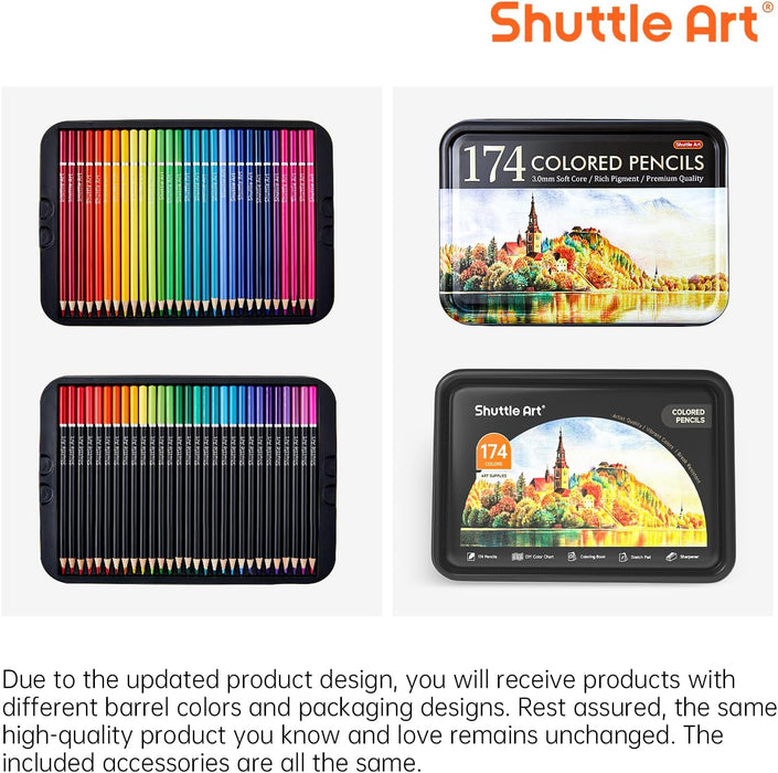 Professional Colored Pencils - Set of 174