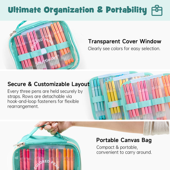 Colored Acrylic Gel Pens,  1.0mm Medium Point - Set of 72 Colors Journaling Pens
