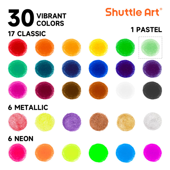 Washable Tempera Paint Sticks - Set of 30