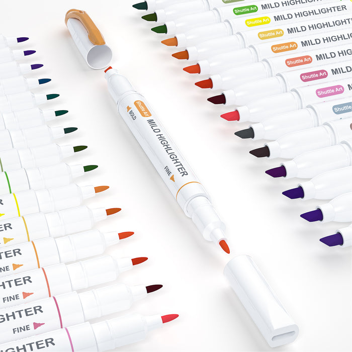 Pastel Highlighters, 18 Colors - Set of 18