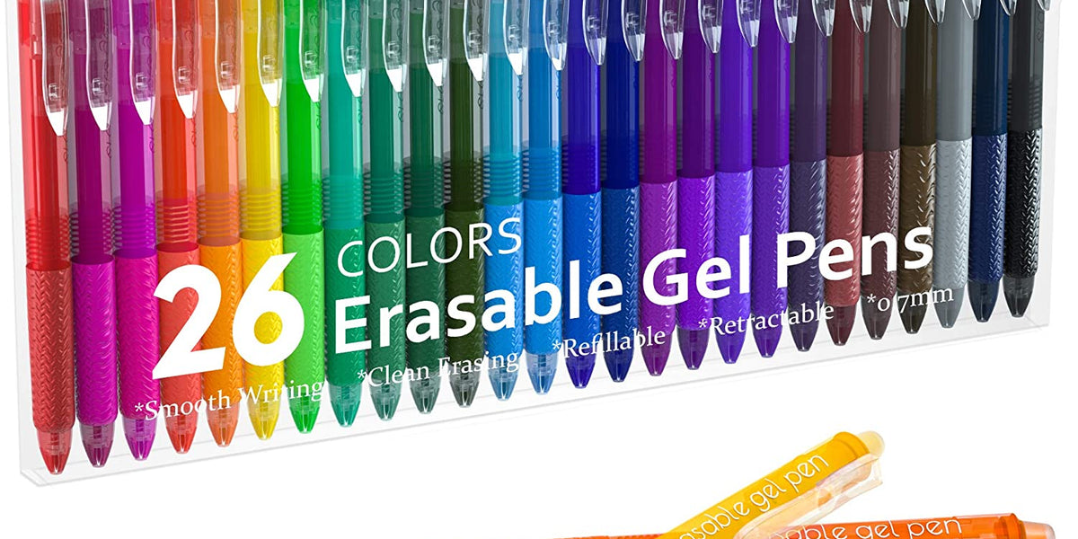 Colored Erasable Gel Pens Set of 26 Shuttle Art