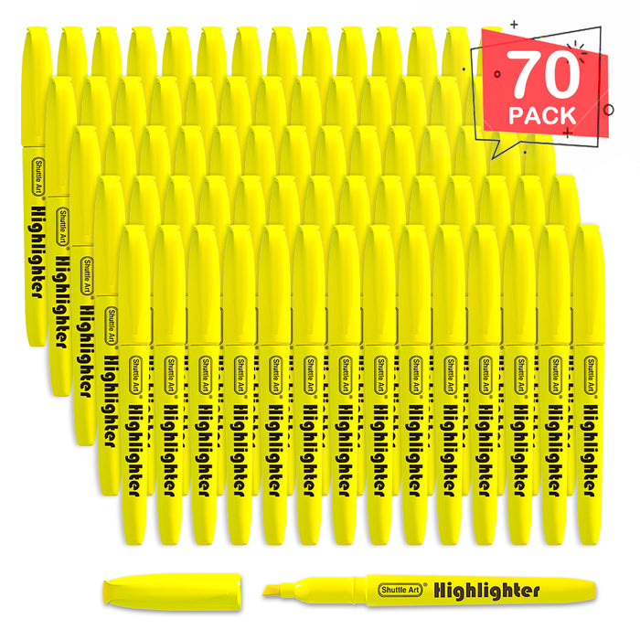Yellow Highlighter Markers - Set of 70