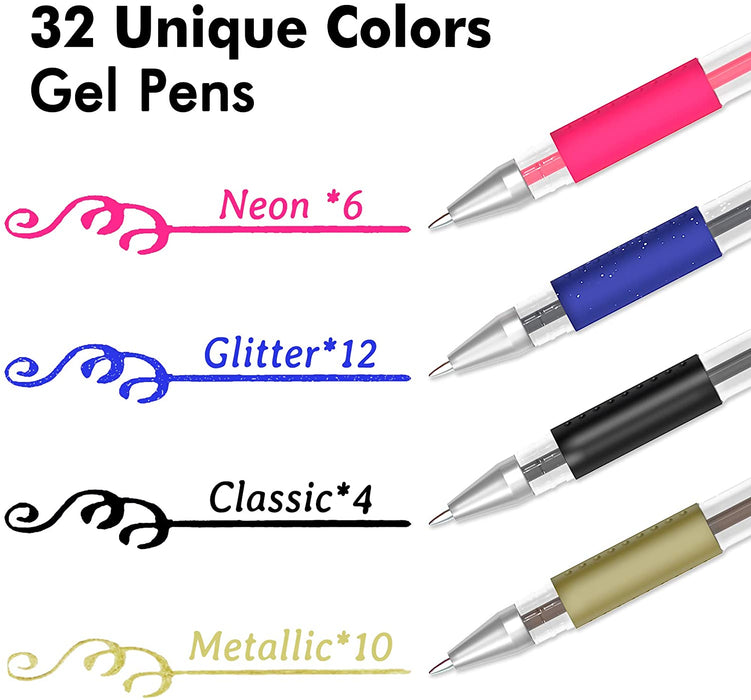 Colored Gel Pen - Set of 32