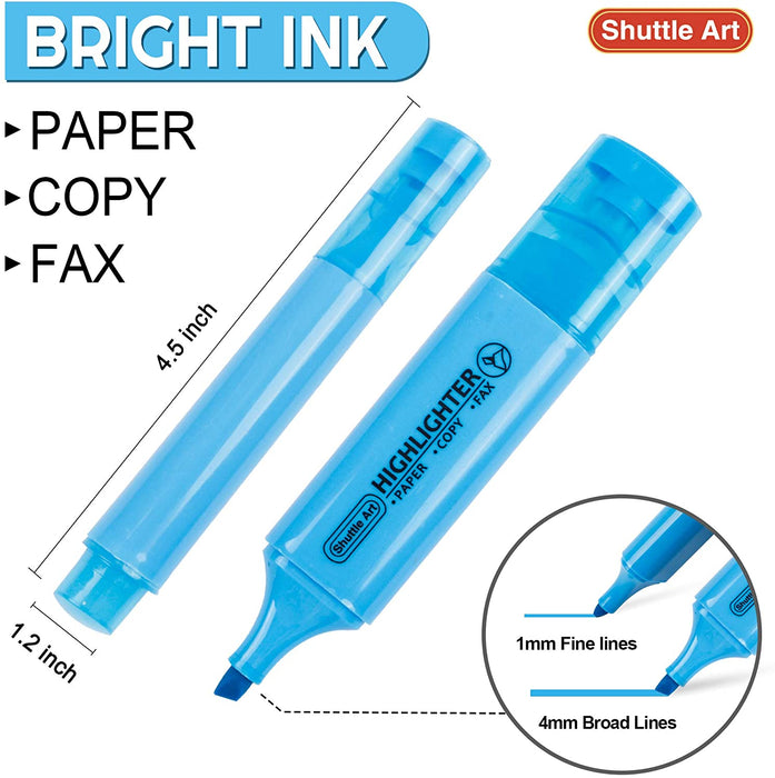 Fluorescent Colors Highlighters - Set of 8