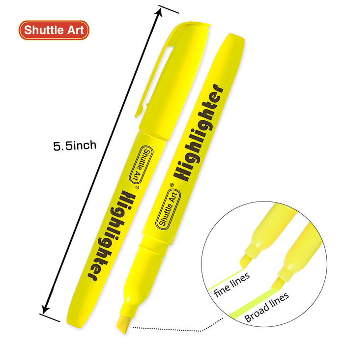 Yellow Highlighter Markers - Set of 70