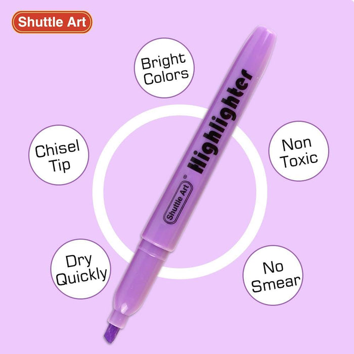 Purple Highlighter Markers - Set of 30